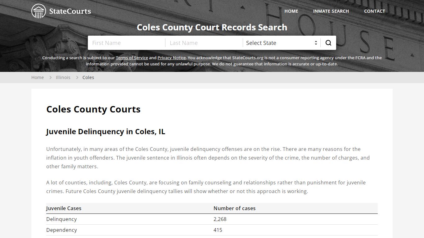 Coles County, IL Courts - Records & Cases - StateCourts