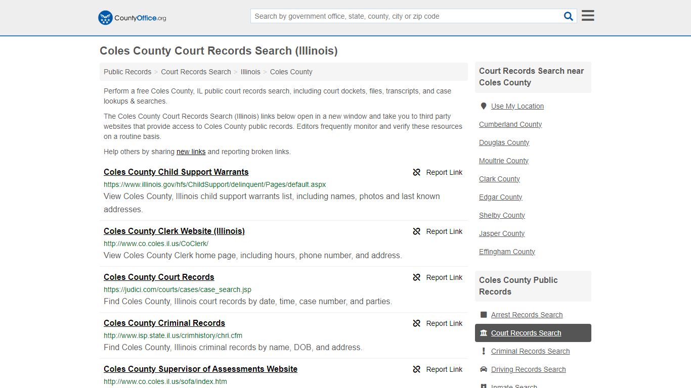 Coles County Court Records Search (Illinois) - County Office